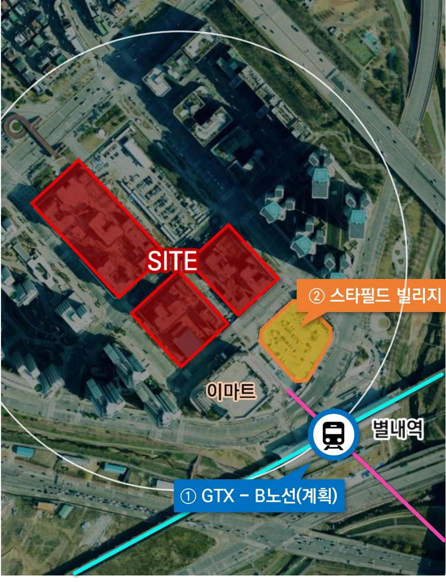 별내 개발 위치도